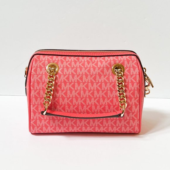 Michael Kors Blaire XS Duffle Satchel Shoulder Crossbody Bag MK Dahlia - Picture 6 of 15